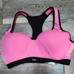 5/$25 SALE VSX Pink and Black Racerback High-Impact Sport Underwire Size 36D Bra